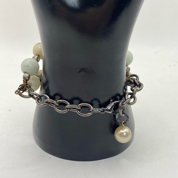 Vintage German Bisque Baby Doll Bracelet with Calcite Stones - Picture 4 of 11